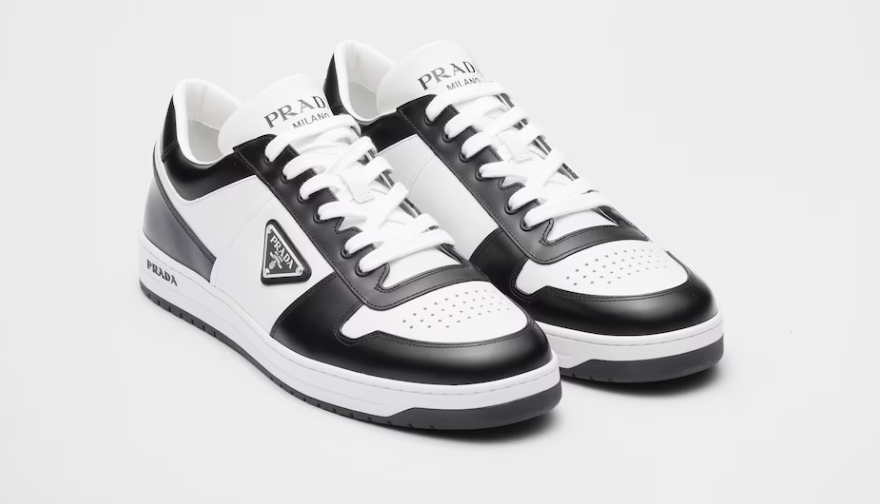 PRADA Downtown leather sneakers