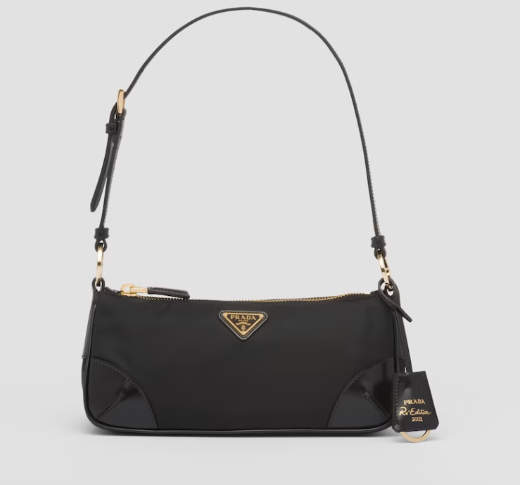 PRADA Re-Edition 2002 Re-Nylon and brushed leather shoulder bag