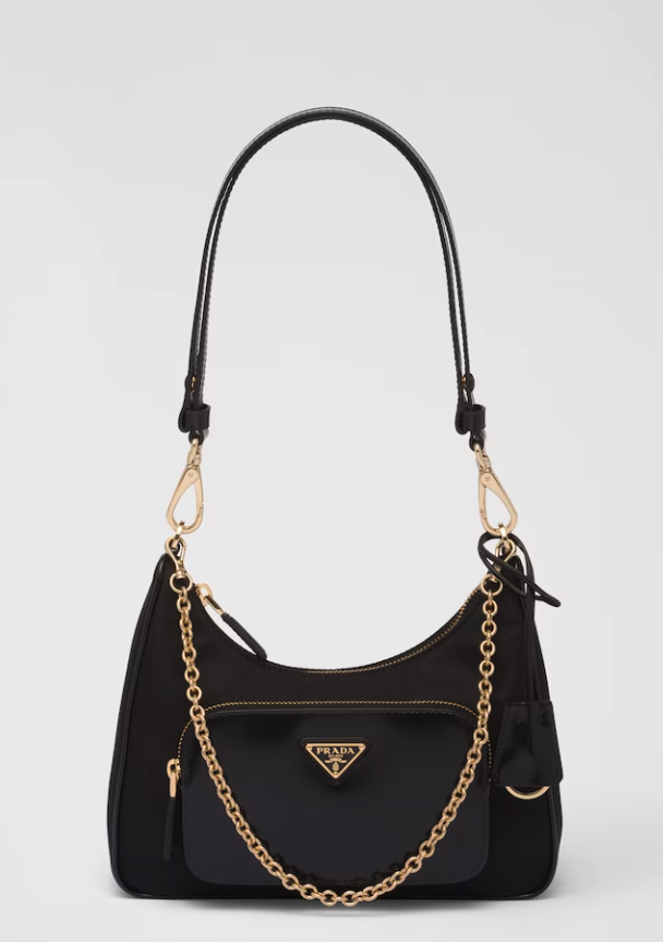 PRADA Re-Nylon and brushed leather mini-bag