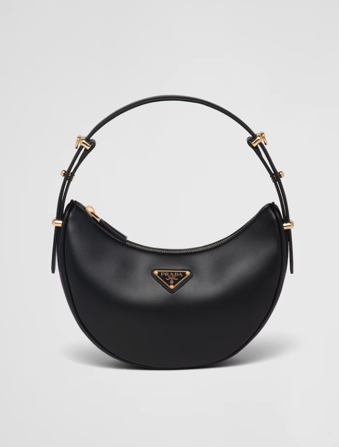 PRADA Arqué leather shoulder bag