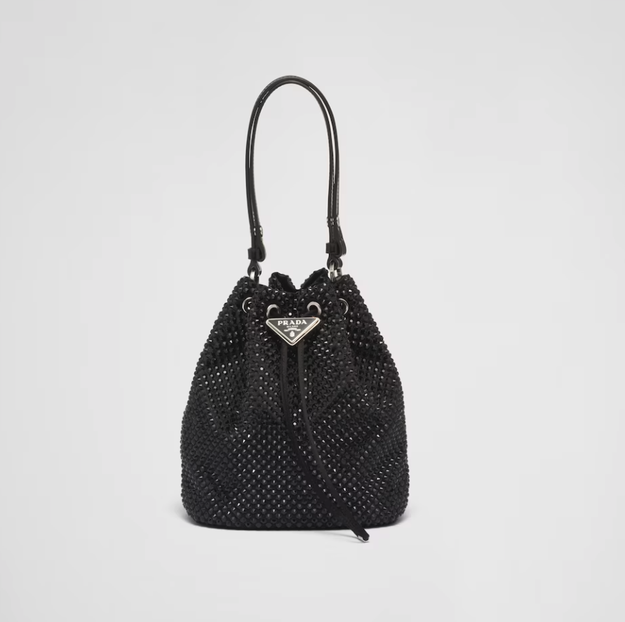 PRADA Satin mini-bag with crystals